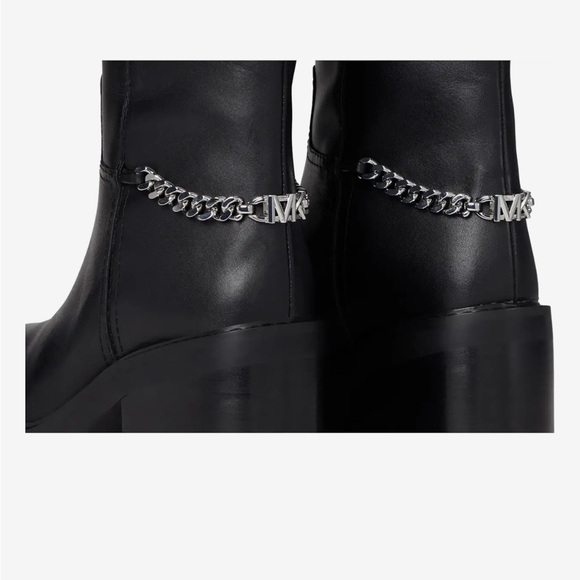 Michael Kors Leather Knee-High Carlisle Boots Wide Shaft Calf vhtf wide calf - Picture 4 of 14